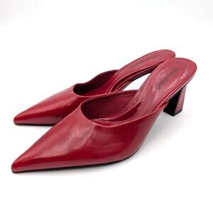 Jeffrey Campbell Unamused Pointed Toe Mule Women's Cherry Red Size US8 EU38.5